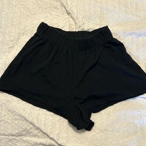 Black lounge mini shorts